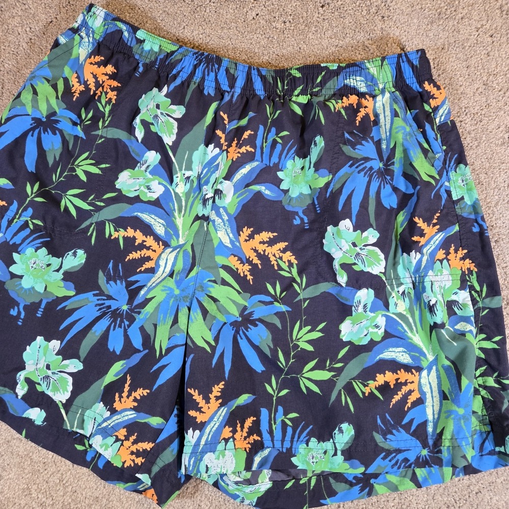 Columbia Shorts Men's Floral Unlined Trunks Blue And Yellow Size‎ XL